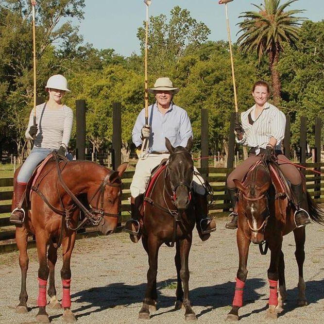 Team ready in the Arena Polo Field